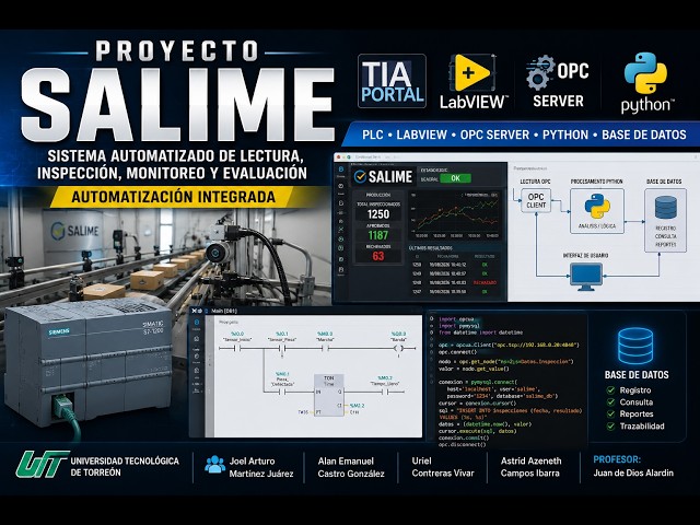 Proyecto SALIME  Automatización con TIA Portal, LabVIEW, OPC Server y Python