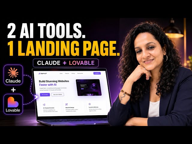 I built a complete landing page using just TWO AI tools — Claude + Lovable.