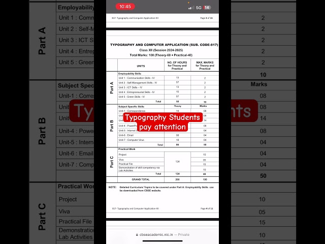 Class 12 TYPOGRAPHY and Computer Application #class12 #typography #employabilityskills #boards2025