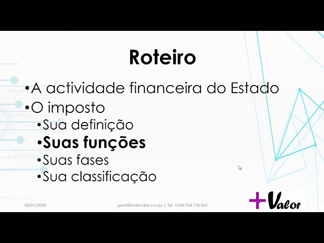 Fiscalidade Aula 3   As Funções do Imposto