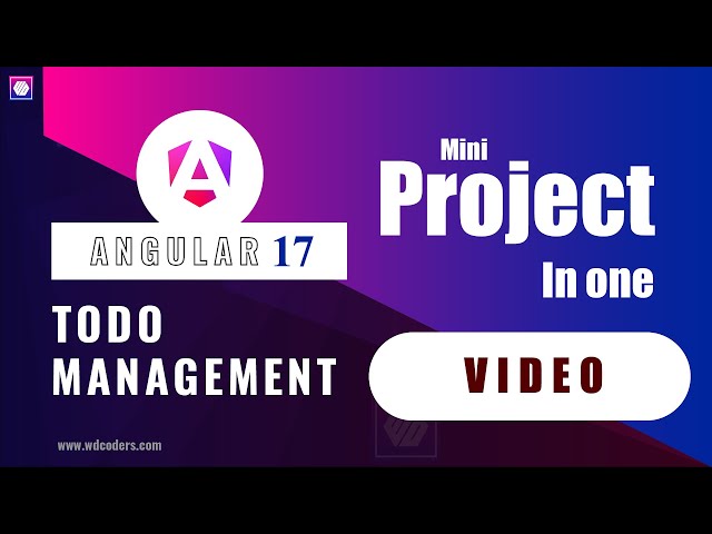 Angular 17 Todo Management App | Angular Project