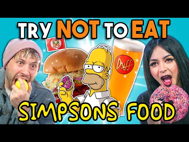 Try Not To Eat Challenge - Simpsons Food At Universal Studios | People Vs. Food