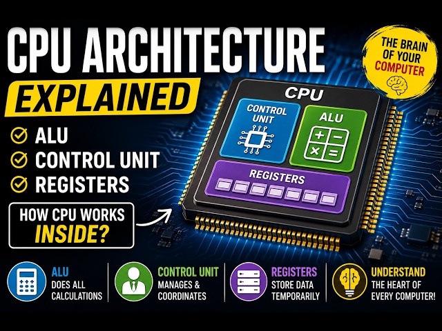 CPU Architecture Part 1| ALU, Control Unit & Registers  | Computer Science