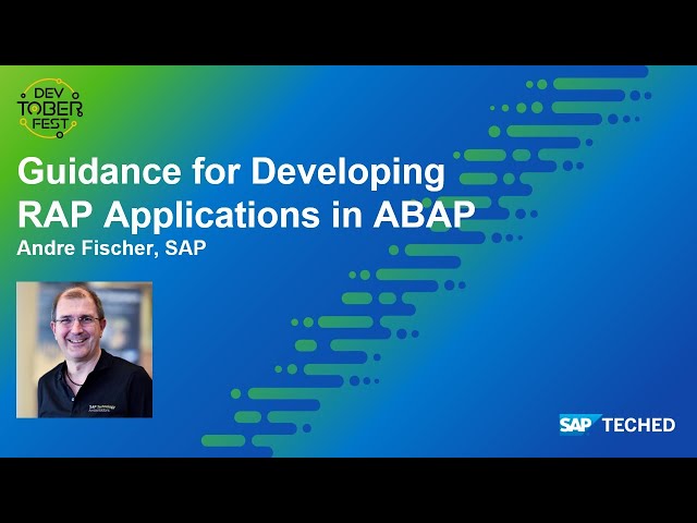 Guidance for developing RAP applications in ABAP