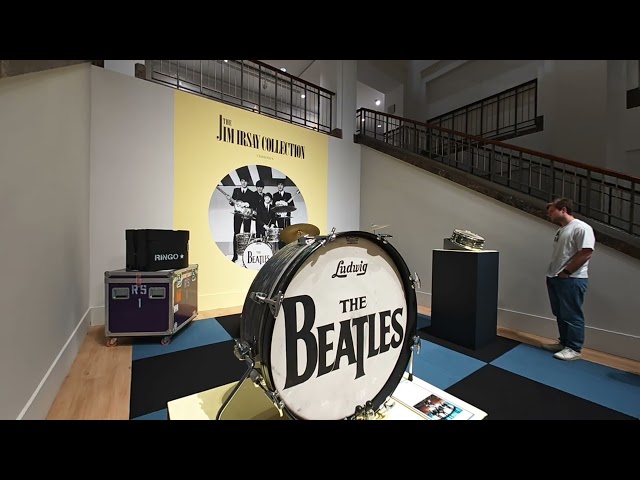 Beatles drumhead from the Ed Sullivan show debut at auction for 1 M