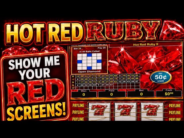 Hot Red Ruby was showing us her RED SCREENS! 😱  #casino #gambling #slots #slot #slotscasinogames 