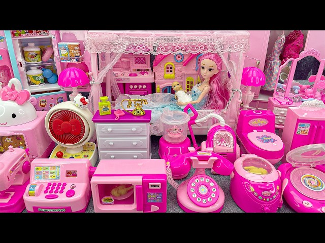 18 Minutes Satisfying with Unboxing Barbie Princess Pink Kitchen,Rock Bed Play Set Review Toys｜ASMR
