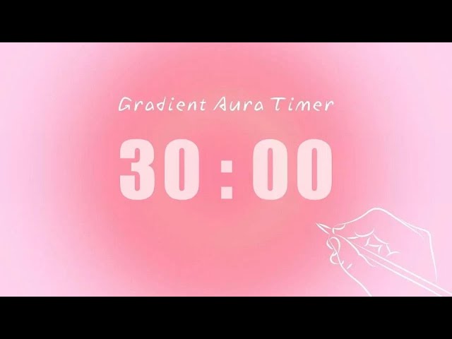 30-Minute Silent Study Timer | Soft Alarm Only | Pink Aesthetic | ADHD-Friendly