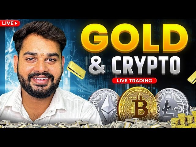 Crypto live trading , live Market Analysis for Gold and Crypto | Hindi