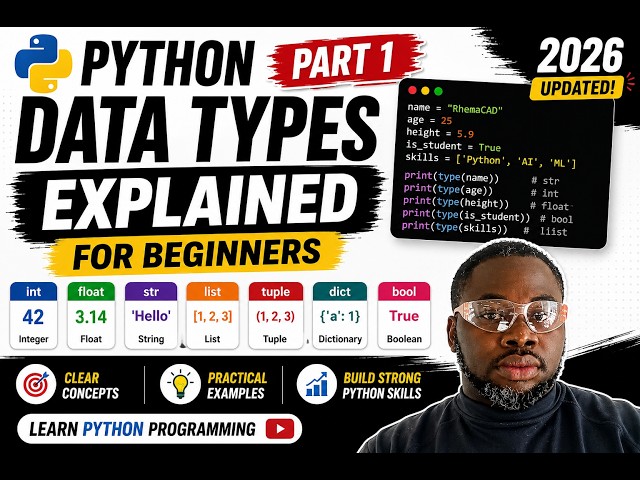 Python Data Types Explained for Beginners - PART 1 | Learn Python Programming 2026