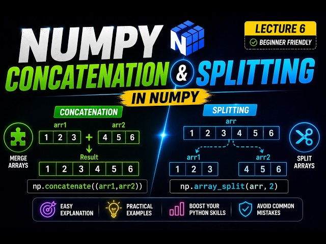 Numpy concatenate and split