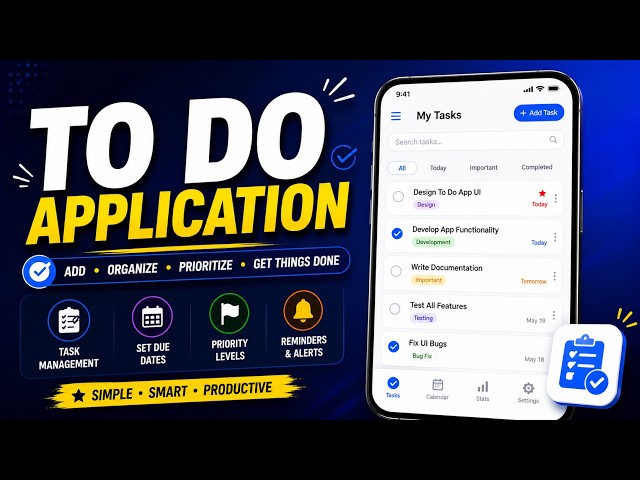 Build a To Do Application Using MERN Stack 🚀 | React + Node.js + MongoDB Full Project