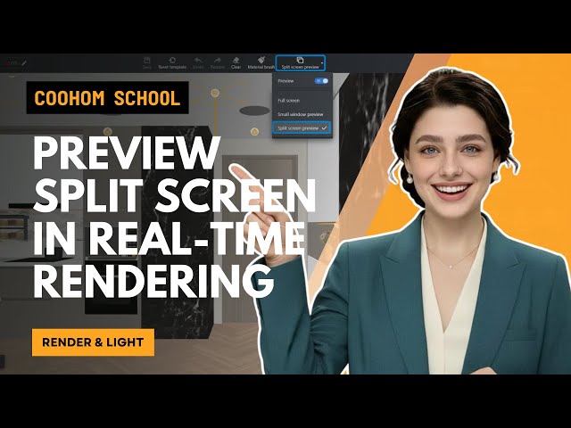 How to Preview Split Screen in Real-time Rendering | Coohom