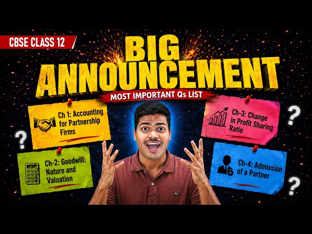 BIG ANNOUNCEMENT | MY SPECIAL BOOK FOR CLASS 12 ACCOUNTS LAUNCHED | 2026- 2027