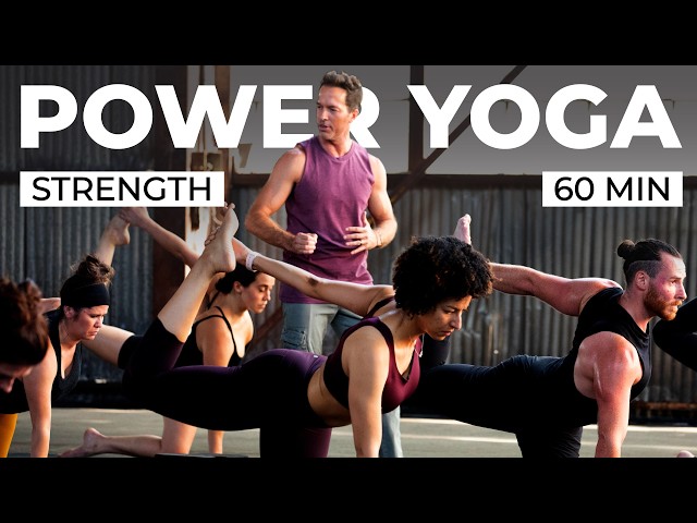 60 Min Power Yoga STRENGTH Class l A Total Body Workout