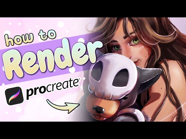 HOW to RENDER Digital Art | PROCESS From Start to Finish in PROCREATE