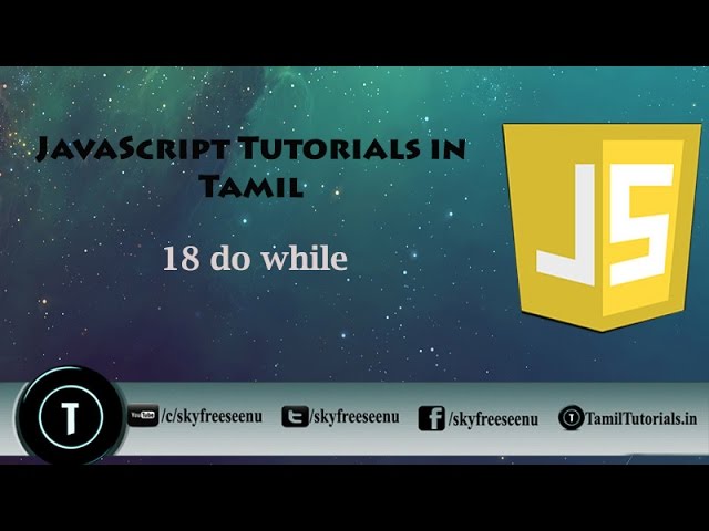 JavaScript Tutorial in Tamil 18 do while