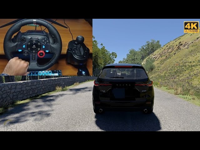 BeamNG Drive - Mazda CX-60 Mountain Driving [Logitech G29 Steering Wheel Cam 4K]