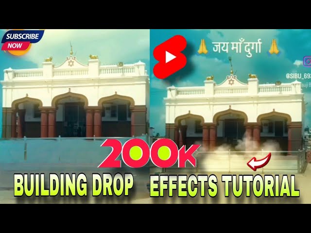 Building Drop Effect Capcut |maa Durga Mandir building drop in capcut ||#Building Dust Effect video 
