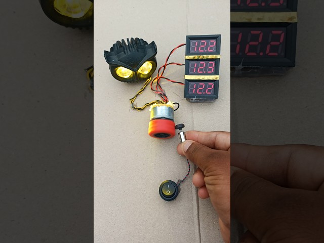 DIY Project: Drone Motor → 555 DC Generator ⚡ → 2 pili LEDs  | Electricity Test