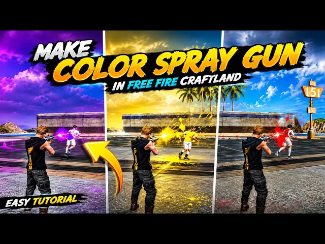 How to Make Color Spray Gun in Free Fire Craftland