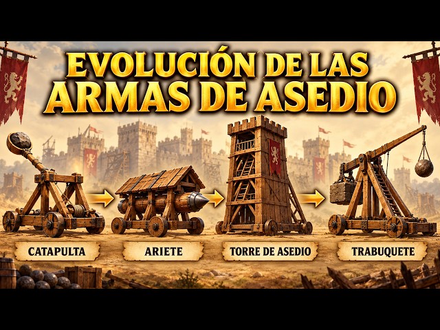 Evolución de las ARMAS DE ASEDIO ⚔️ Catapultas y trabuquetes ⚔️ Documental Historia Guerra