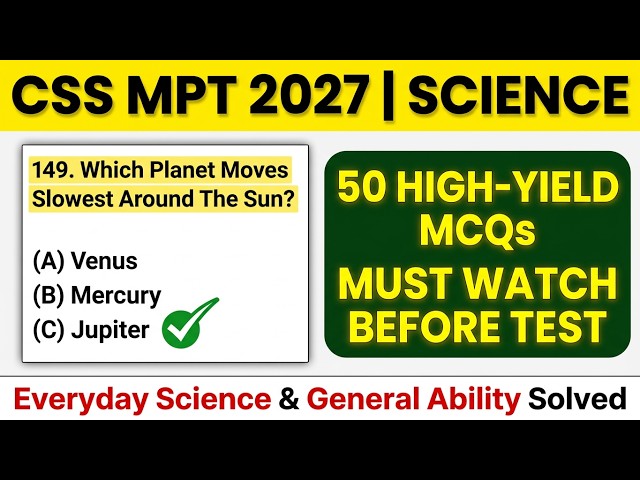 CSS MPT 2027 Preparation | MPT Past Paper Mcqs | MPT Preparation 2027 | MPT Mcqs Preparation