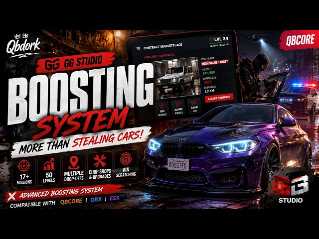 THIS FIVE M BOOSTING SCRIPT IS WAY MORE THAN STEALING CARS! | QBCore