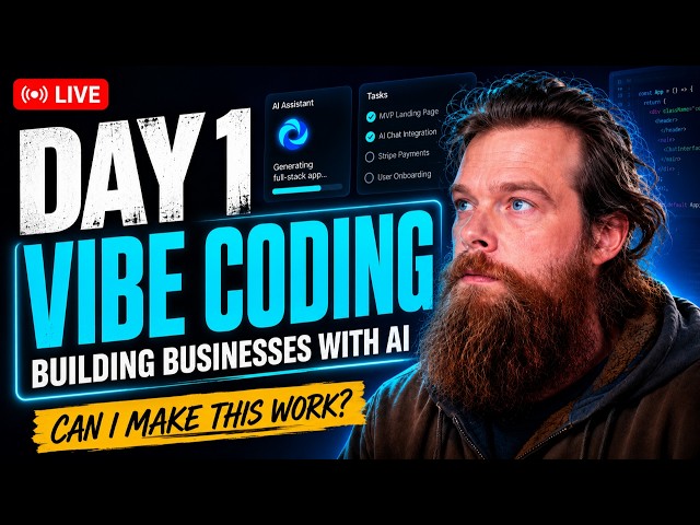 DAY 1: Can I Vibe Code My Way Out of Homelessness? | Building Real Businesses With AI