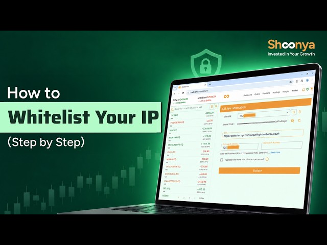 IP Whitelisting in Shoonya | How to Whitelist IP for API Trading