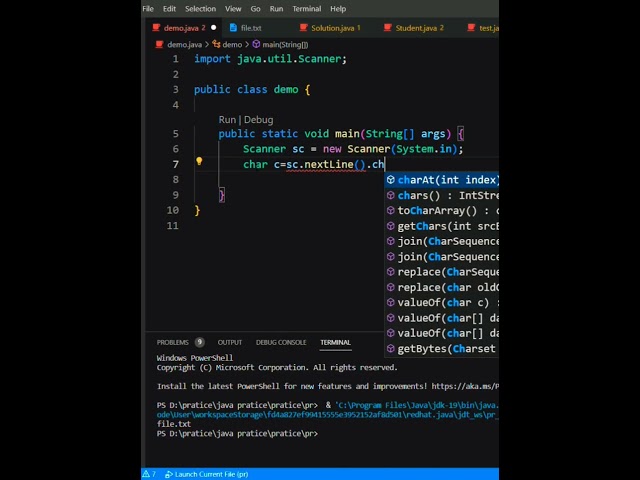 how to take character input in java #java #programming #shortvideo #shorts