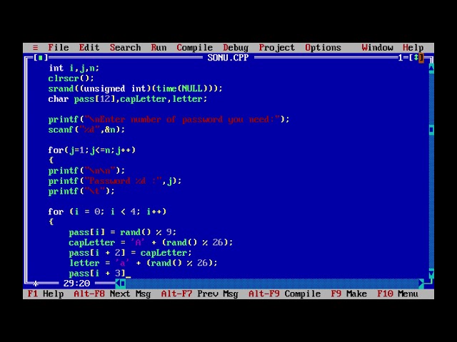 Password Generator c program