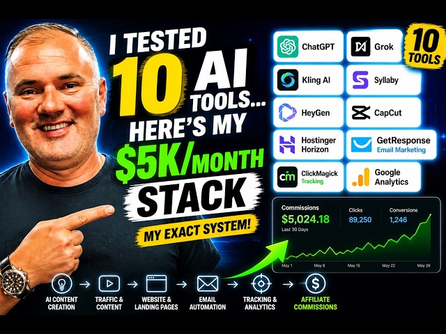 I Tested 10 AI Tools... Here's My $5,000/Month Affiliate Marketing Stack (2026)