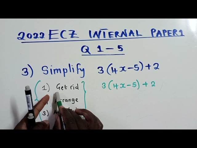2022 grade 12 ECZ exam question 1- 5, paper 1