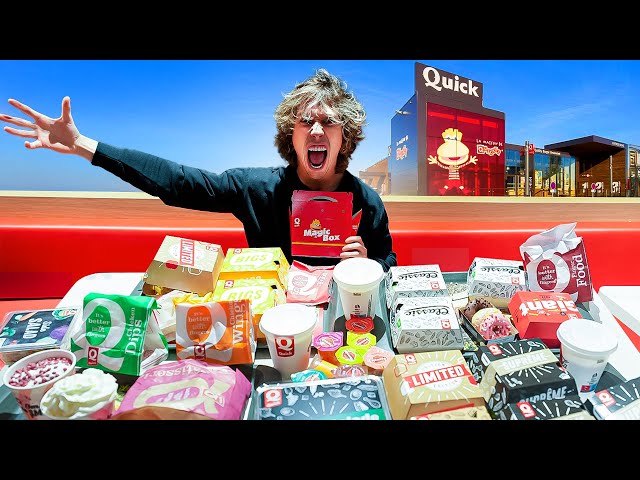 HELE MENU VAN DE QUICK ETEN ( 30.000 calorieën )