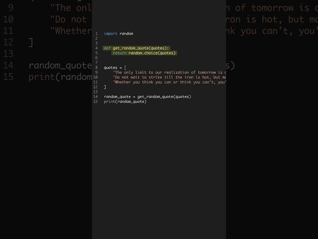 Random Quote in Seconds - Build Fast! #shorts