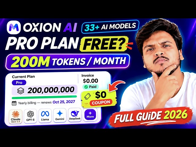 Free AI Tools 2026 🔥 200M Tokens + 33 AI Models? | Oxion AI