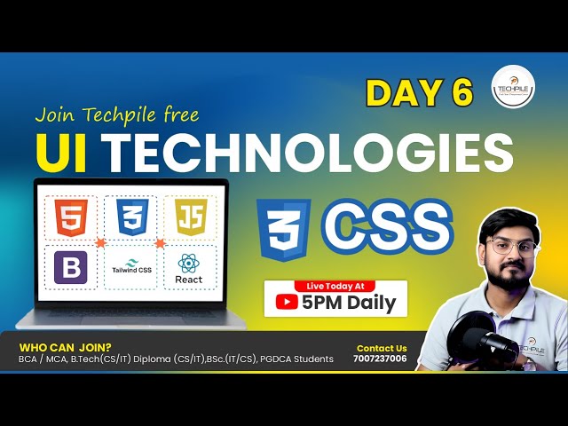 🚀 Join Techpile’s 100% FREE UI Technologies Program 🚀 | Live tomorrow at 5PM | Day 6 #techpile
