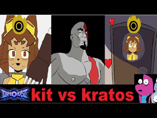 I think Kit is beating Kratos #gameoverse #kit #glitch #kratos #crossover #digitalcircus