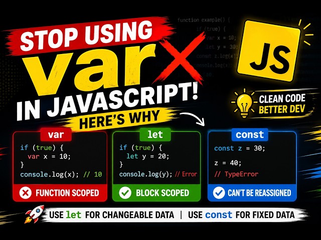 Stop Using var in JavaScript – Here's Why (Beginner Friendly)
