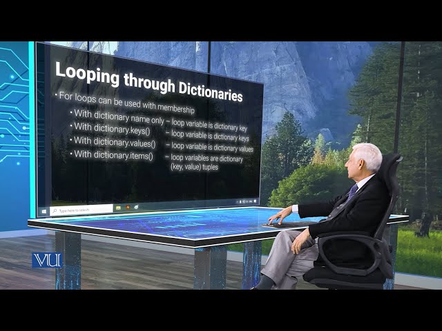 Looping through Dictionaries | Programming Using Python | CS306_Topic083