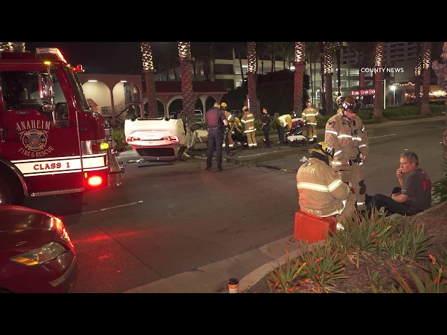 Three Injured In Rollover Collision | Anaheim, CA
