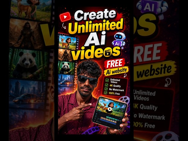Create Unlimited AI Videos For FREE! 🤯 #shorts