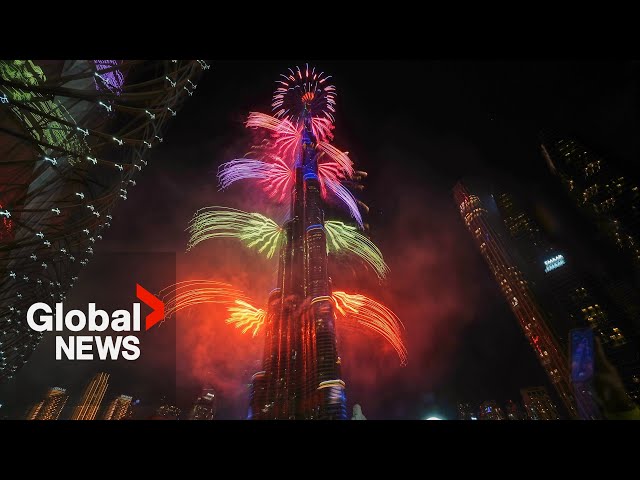 New Year's 2026: Dubai puts on elaborate fireworks show at Burj Khalifa