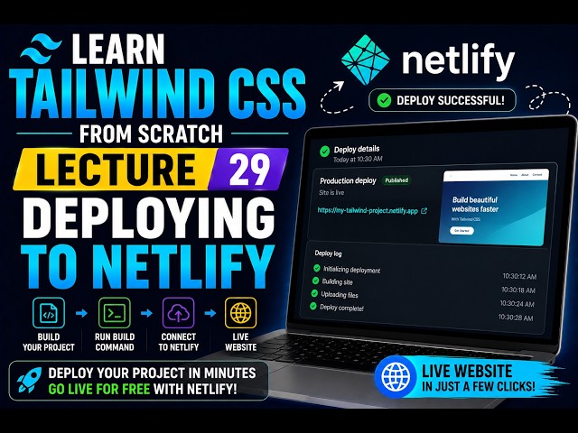 How to Deploy a Website on Netlify | Tailwind CSS Tutorial