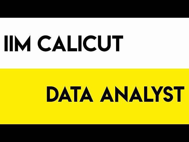 IIM Kozhikode requires Data Analyst I Government Jobs 2019