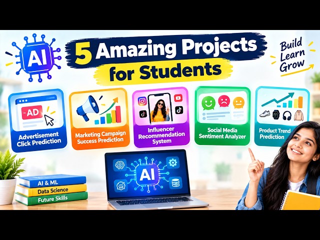 5 Amazing AI Projects for Students 🔥 | Final Year AI Project Ideas | AI/ML Projects