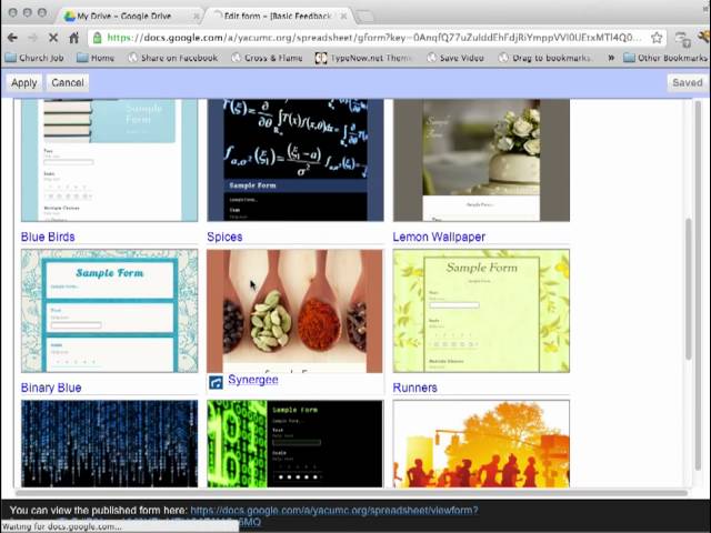 Create a survey with Google Docs/Drive