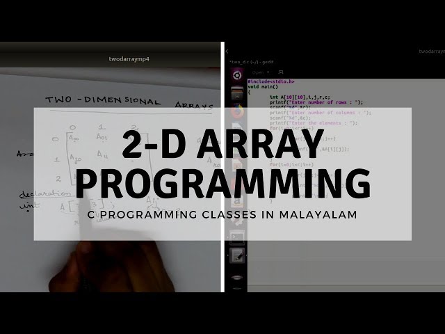 Basic Two Dimensional Array Concepts in C | C Programming classes in Malayalam | Part 10