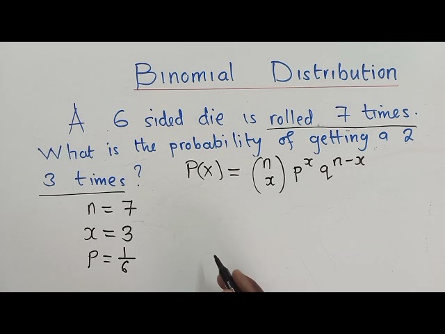 Binomial distribution (Statistics) -Example 1